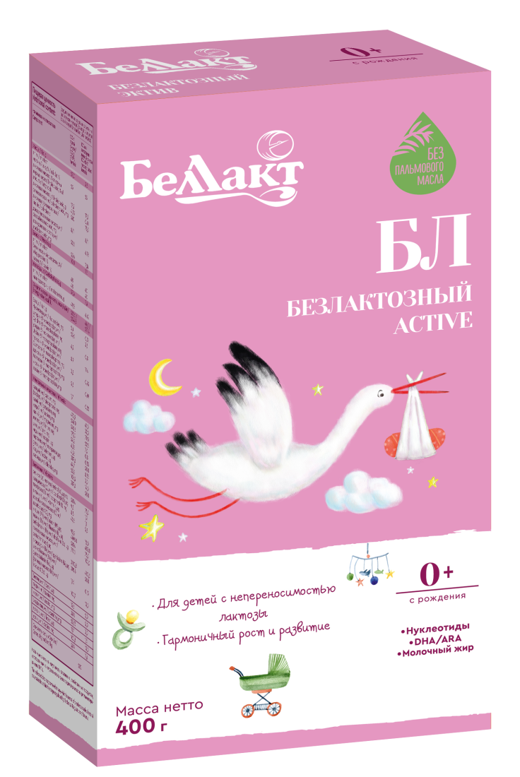 Смесь сухая молочная безлактозная для питания детей раннего возраста «Беллакт Безлактозный Эктив»